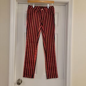 Tripp NYC Daang Goodman Stripe Jeans black and red size 1 NWOT